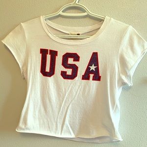 LA Hearts USA Crop Top